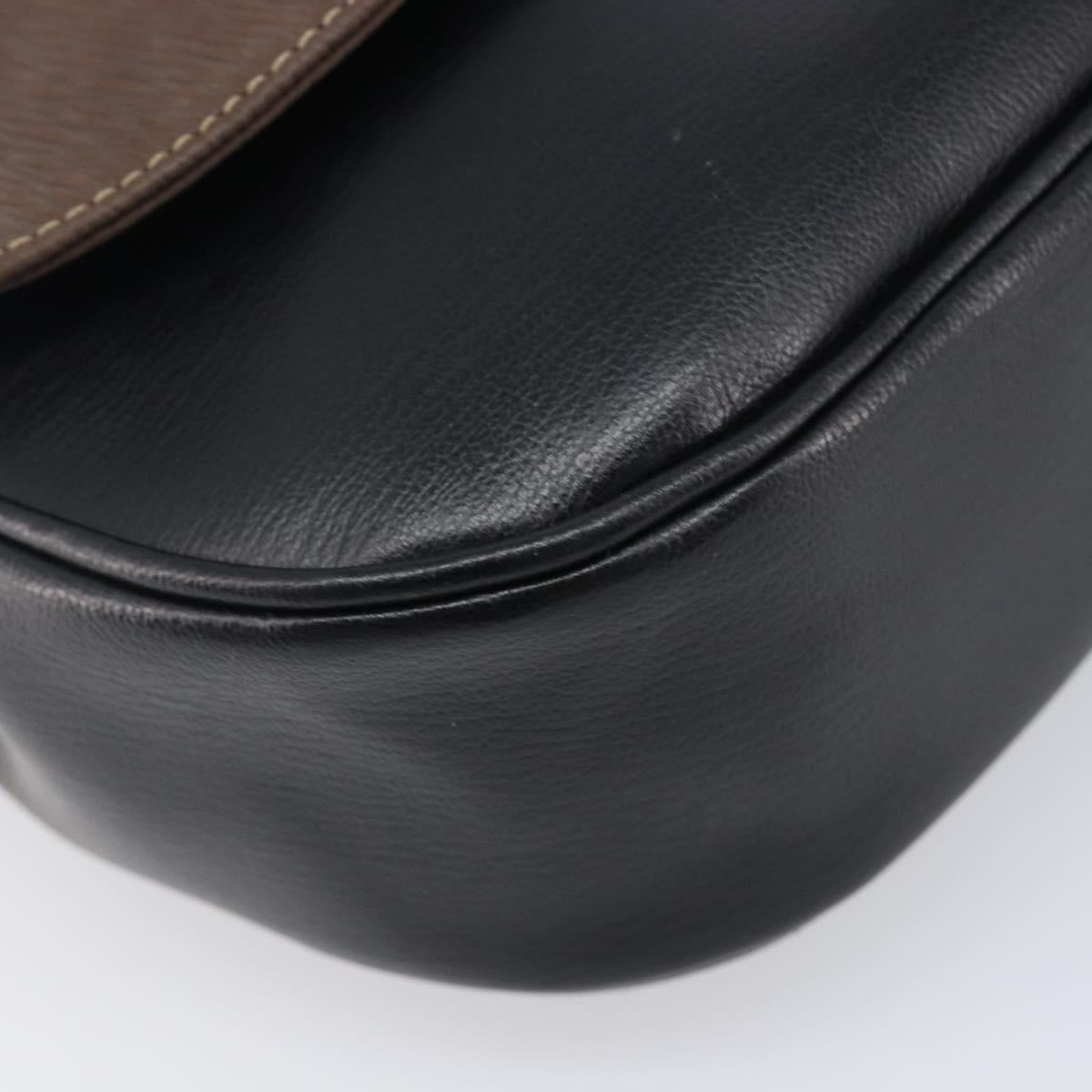 LOEWE Velazquez Hand Bag Leather Black Gold Auth ep16495A