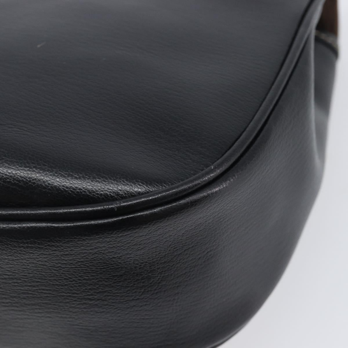 LOEWE Velazquez Hand Bag Leather Black Gold Auth ep16495A