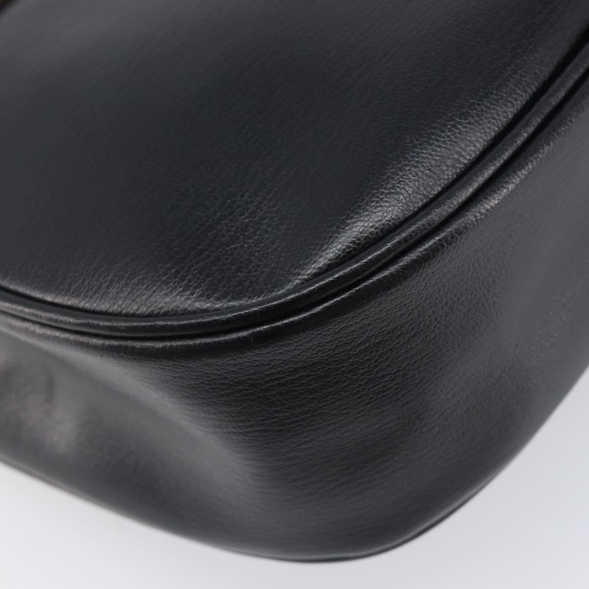 LOEWE Velazquez Hand Bag Leather Black Gold Auth ep16495A
