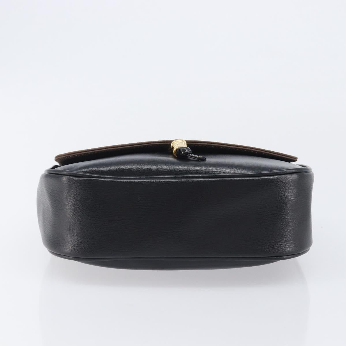 LOEWE Velazquez Hand Bag Leather Black Gold Auth ep16495A