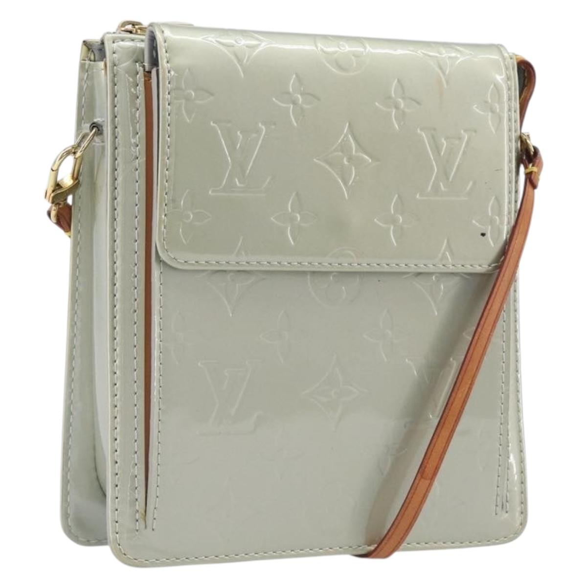 LOUIS VUITTON Monogram Vernis Motto Accessory Pouch Gris M91030 LV Auth ep16516A