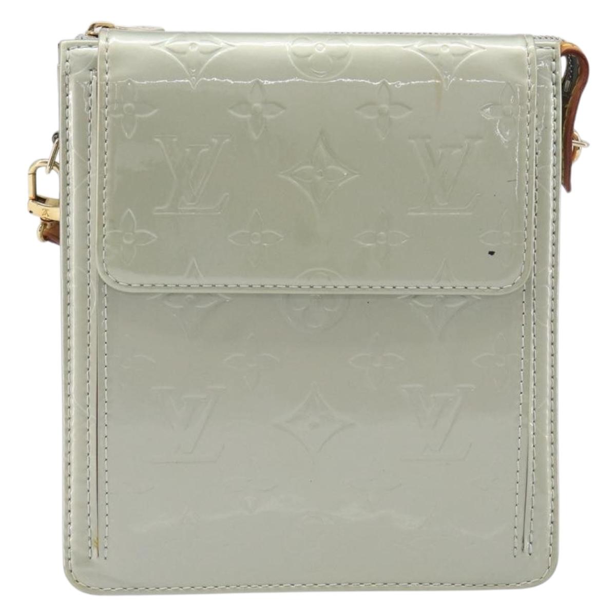 LOUIS VUITTON Monogram Vernis Motto Accessory Pouch Gris M91030 LV Auth ep16516A