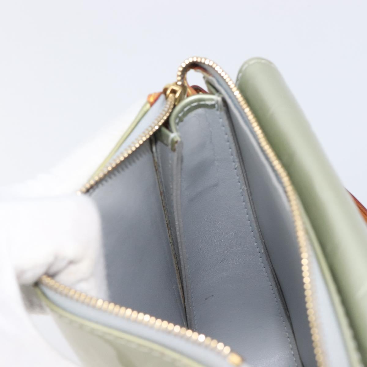 LOUIS VUITTON Monogram Vernis Motto Accessory Pouch Gris M91030 LV Auth ep16516A