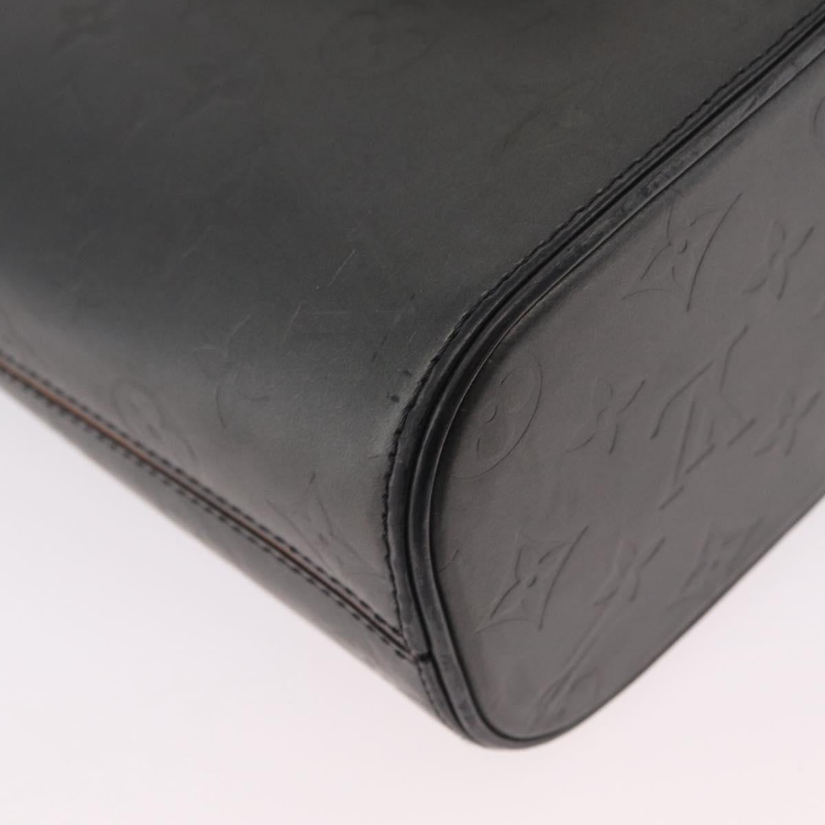 LOUIS VUITTON Monogram Mat Stockton Hand Bag Black M55115 LV Auth ep16521