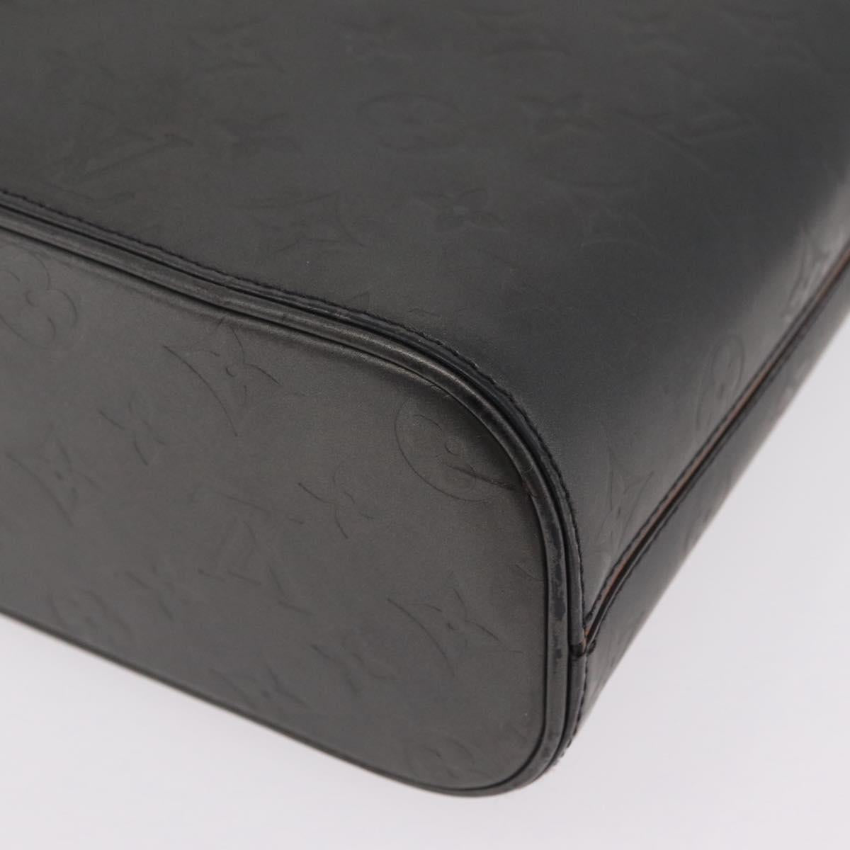 LOUIS VUITTON Monogram Mat Stockton Hand Bag Black M55115 LV Auth ep16521