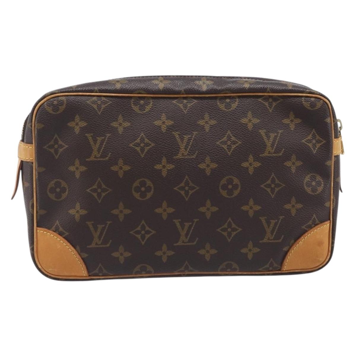 LOUIS VUITTON Monogram Compiegne 28 Clutch Bag M51845 LV Auth ep16522A