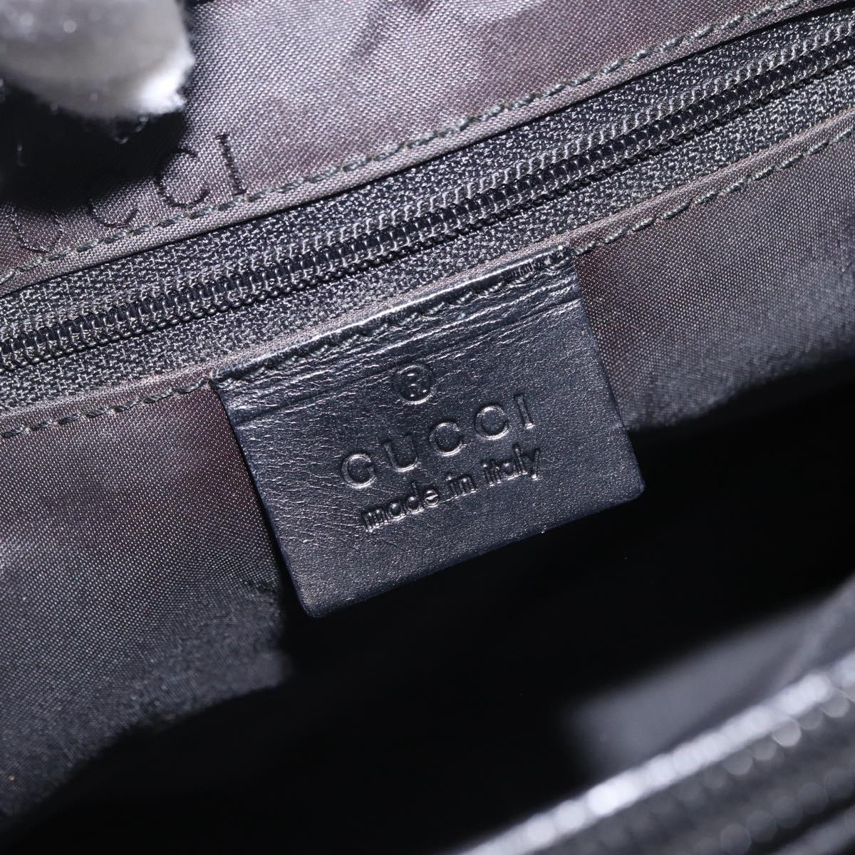 GUCCI Bamboo Tote Bag Nylon Black Silver 002 1016 Auth ep16523