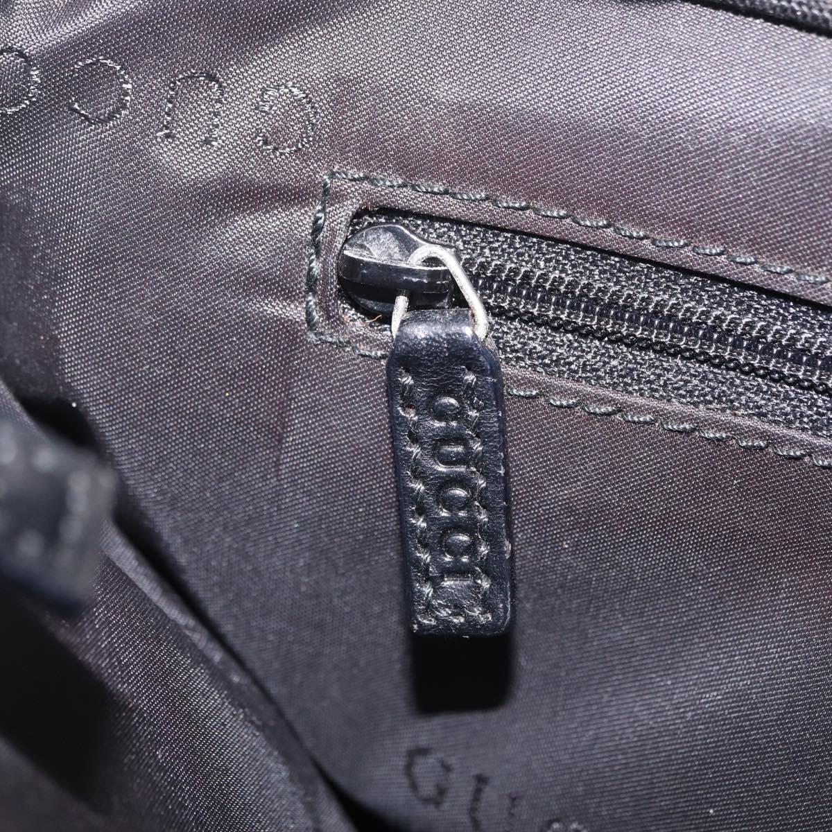 GUCCI Bamboo Tote Bag Nylon Black Silver 002 1016 Auth ep16523
