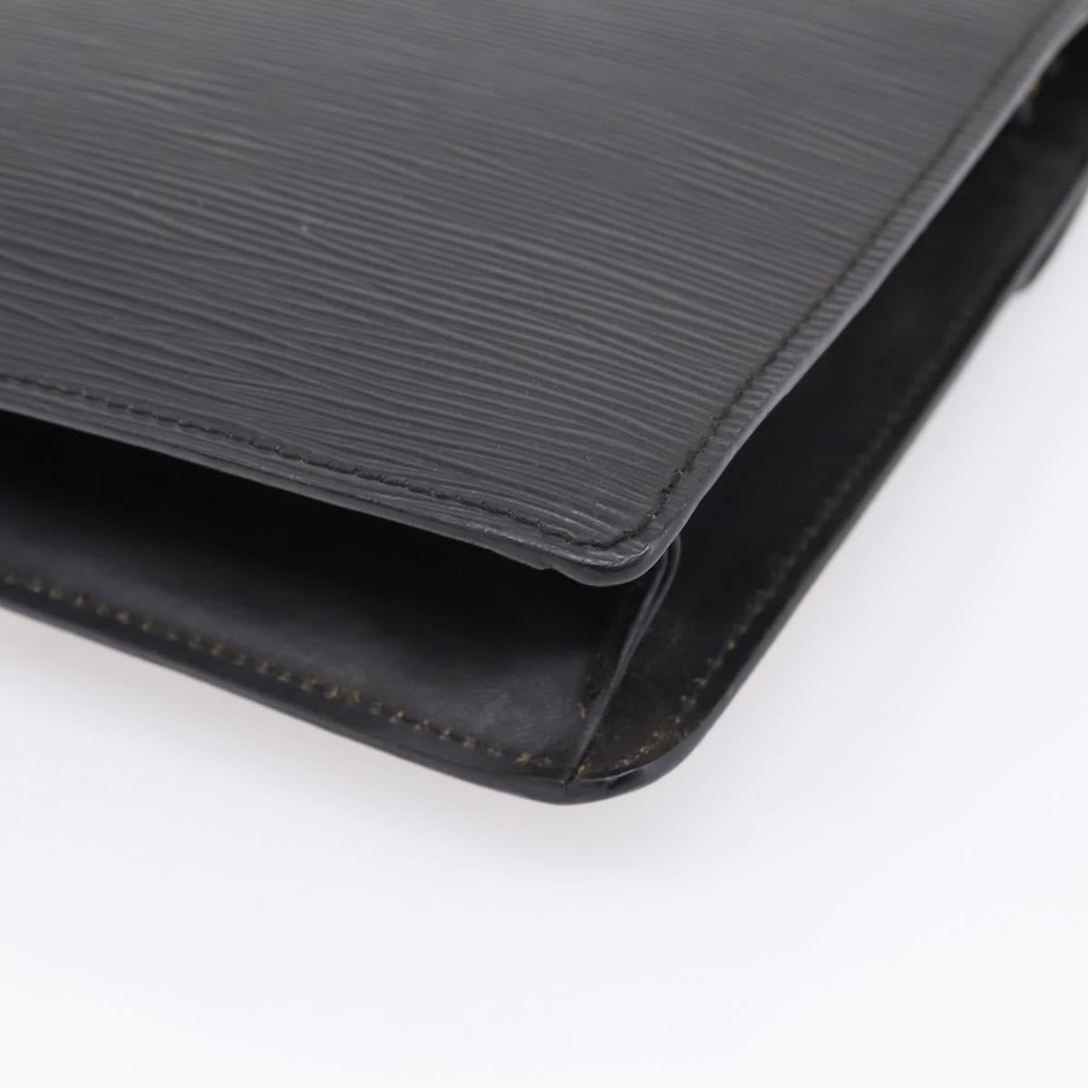 LOUIS VUITTON Epi Serie Dragonne Clutch Bag Black Noir M52612 LV Auth ep16535A