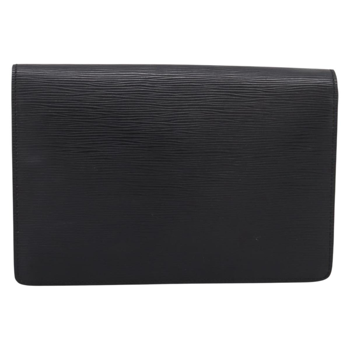 LOUIS VUITTON Epi Serie Dragonne Clutch Bag Black Noir M52612 LV Auth ep16535A
