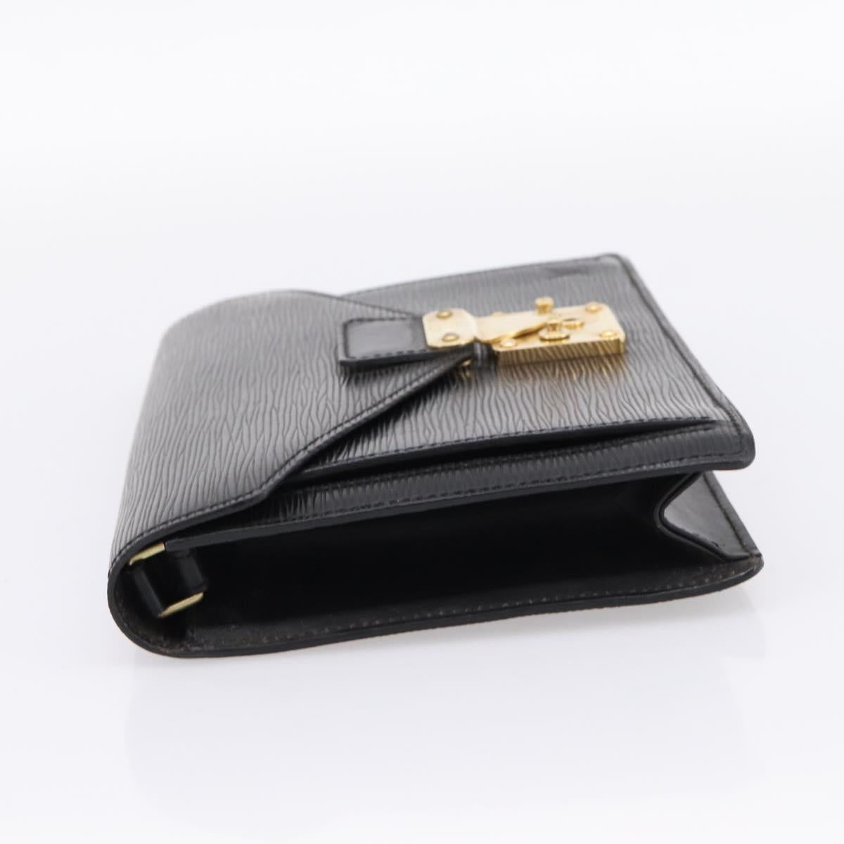 LOUIS VUITTON Epi Serie Dragonne Clutch Bag Black Noir M52612 LV Auth ep16535A