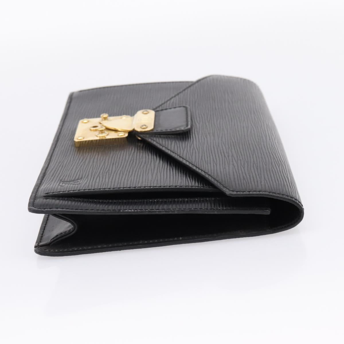 LOUIS VUITTON Epi Serie Dragonne Clutch Bag Black Noir M52612 LV Auth ep16535A