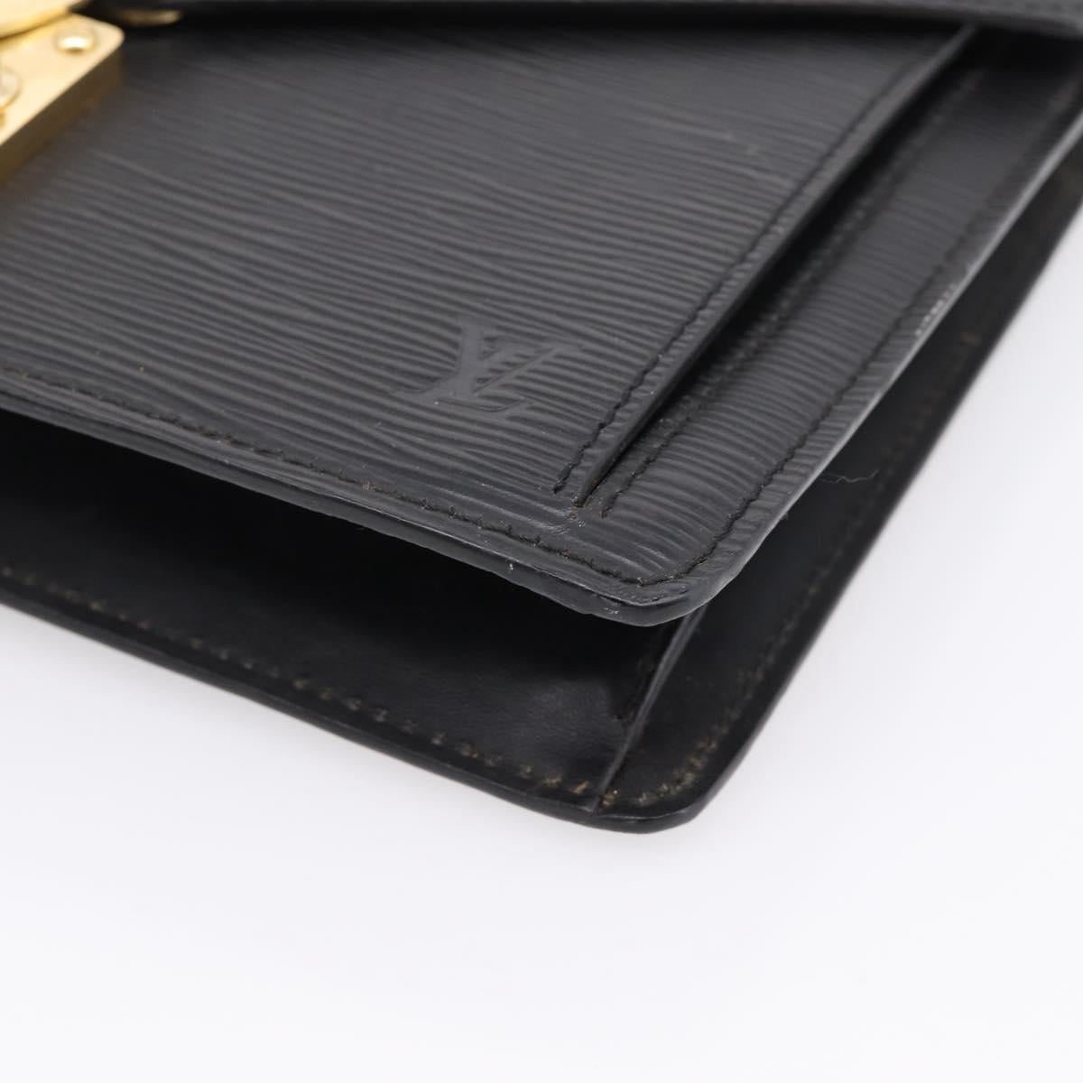 LOUIS VUITTON Epi Serie Dragonne Clutch Bag Black Noir M52612 LV Auth ep16535A