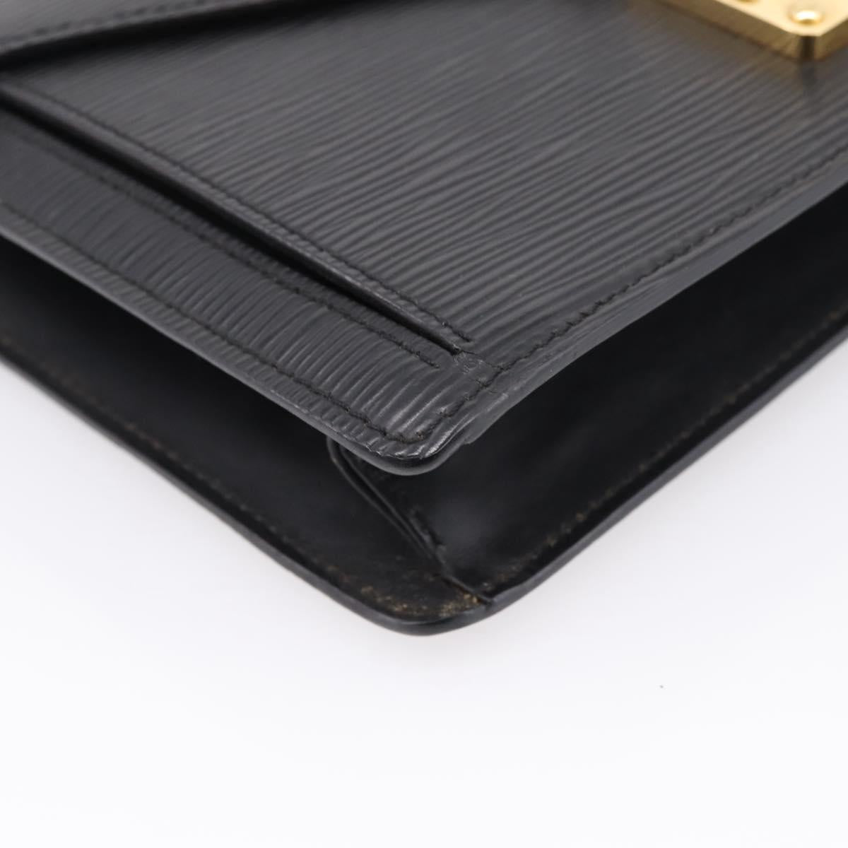 LOUIS VUITTON Epi Serie Dragonne Clutch Bag Black Noir M52612 LV Auth ep16535A