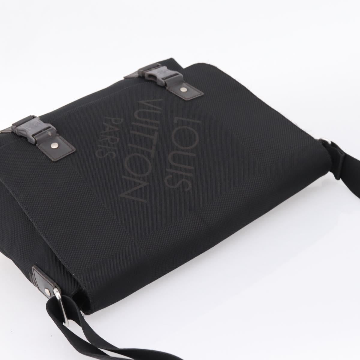 LOUIS VUITTON Damier Geant Petite Message Bag Black M93618 LV Auth ep16537