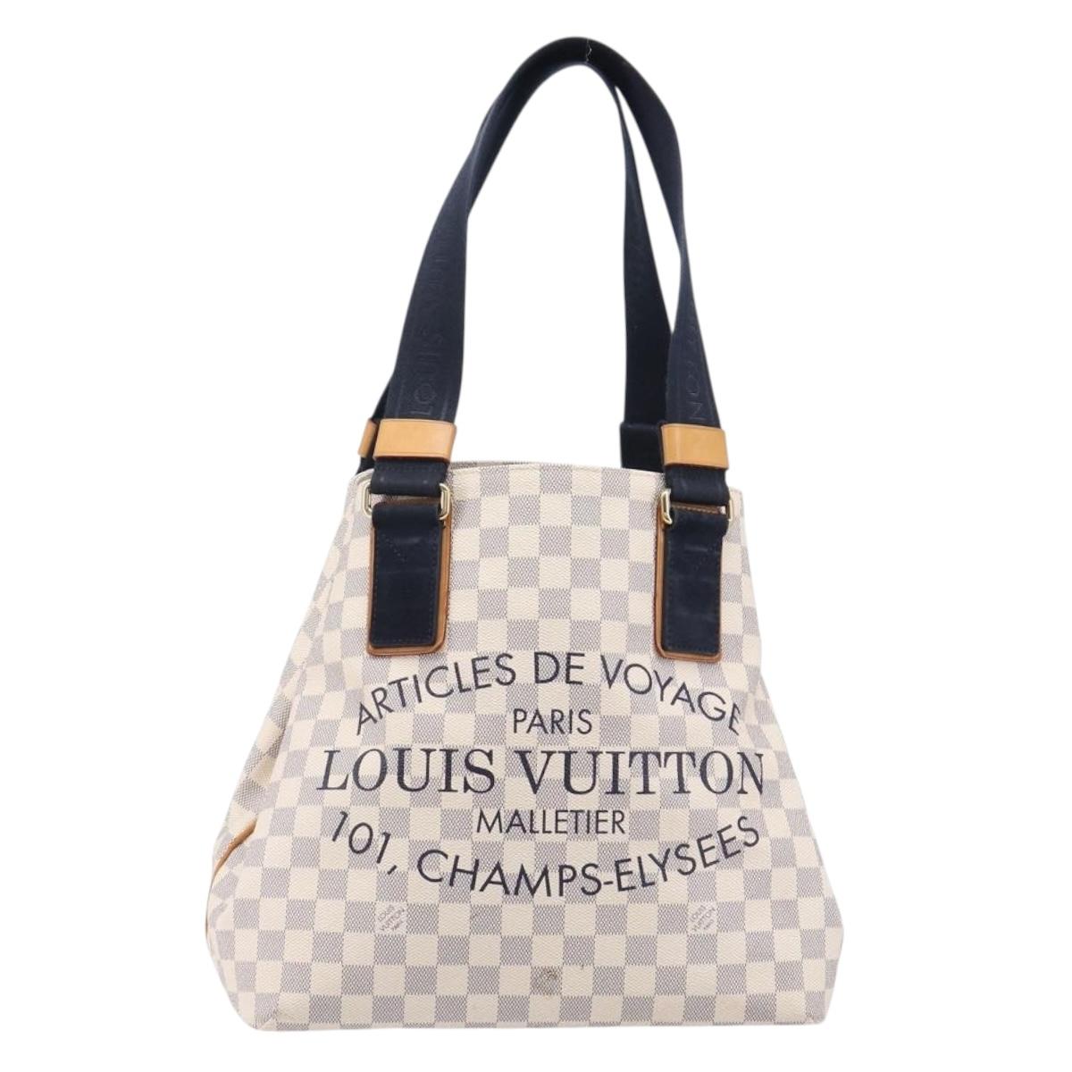 LOUIS VUITTON Damier Azur Plan Soleil Cabas PM Tote Bag N41179 LV Auth ep16538V