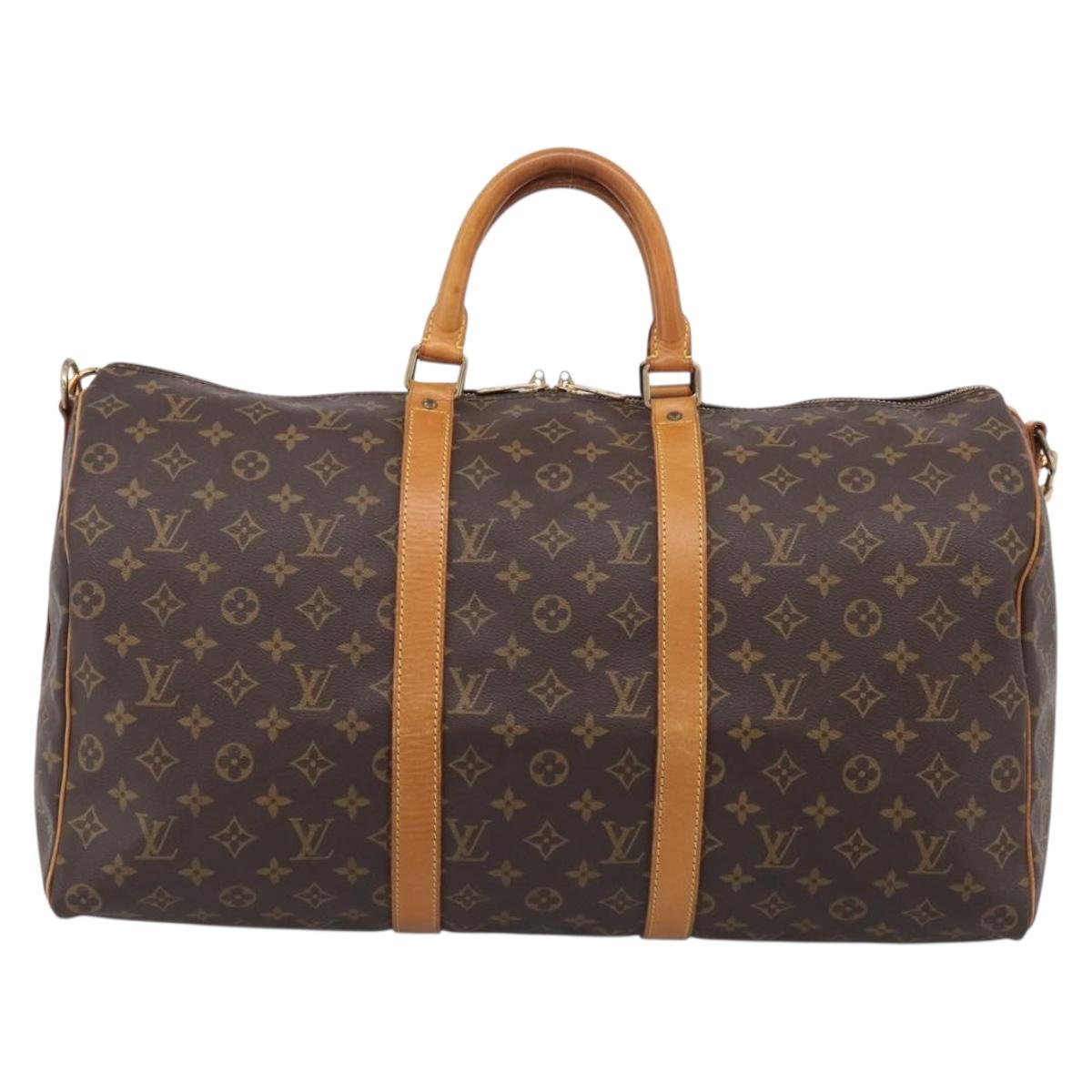 LOUIS VUITTON Monogram Keepall Bandouliere 50 Boston Bag M41416 LV Auth ep16541A