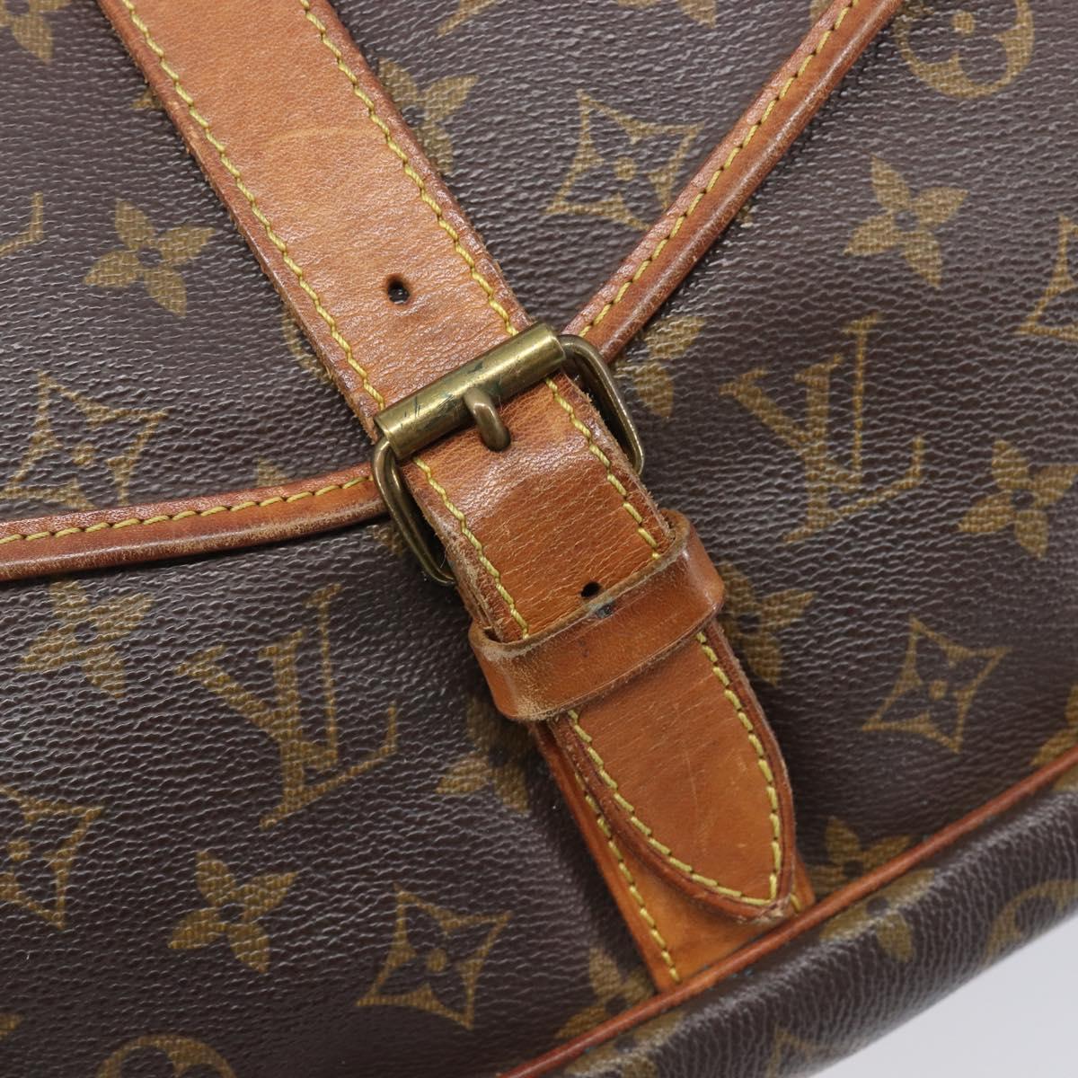 LOUIS VUITTON Monogram Saumur 35 Shoulder Bag M42254 LV Auth ep16543
