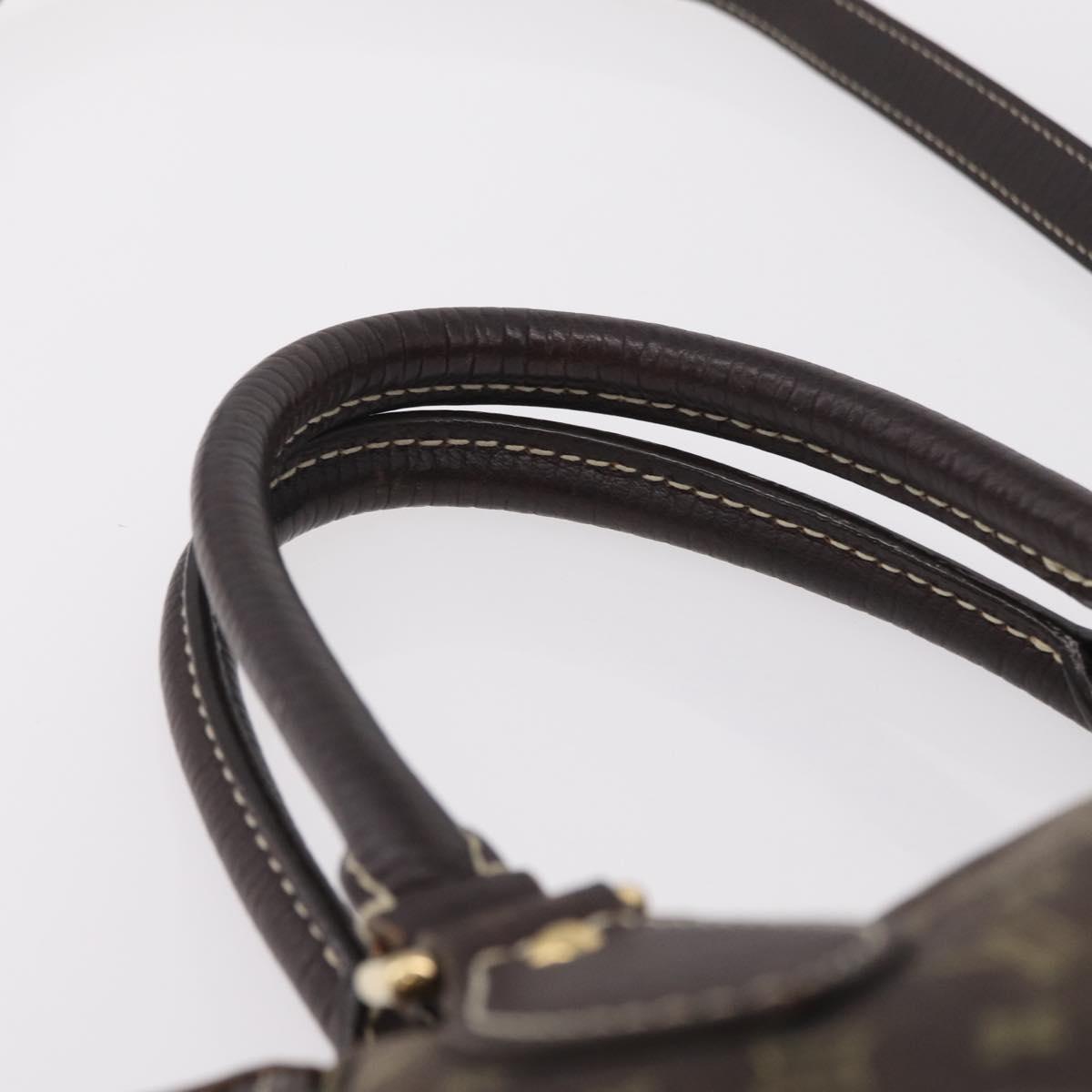 LOUIS VUITTON Monogram Mini Lin Buzasu Anjoul Bag Ebene M95617 LV Auth ep16544