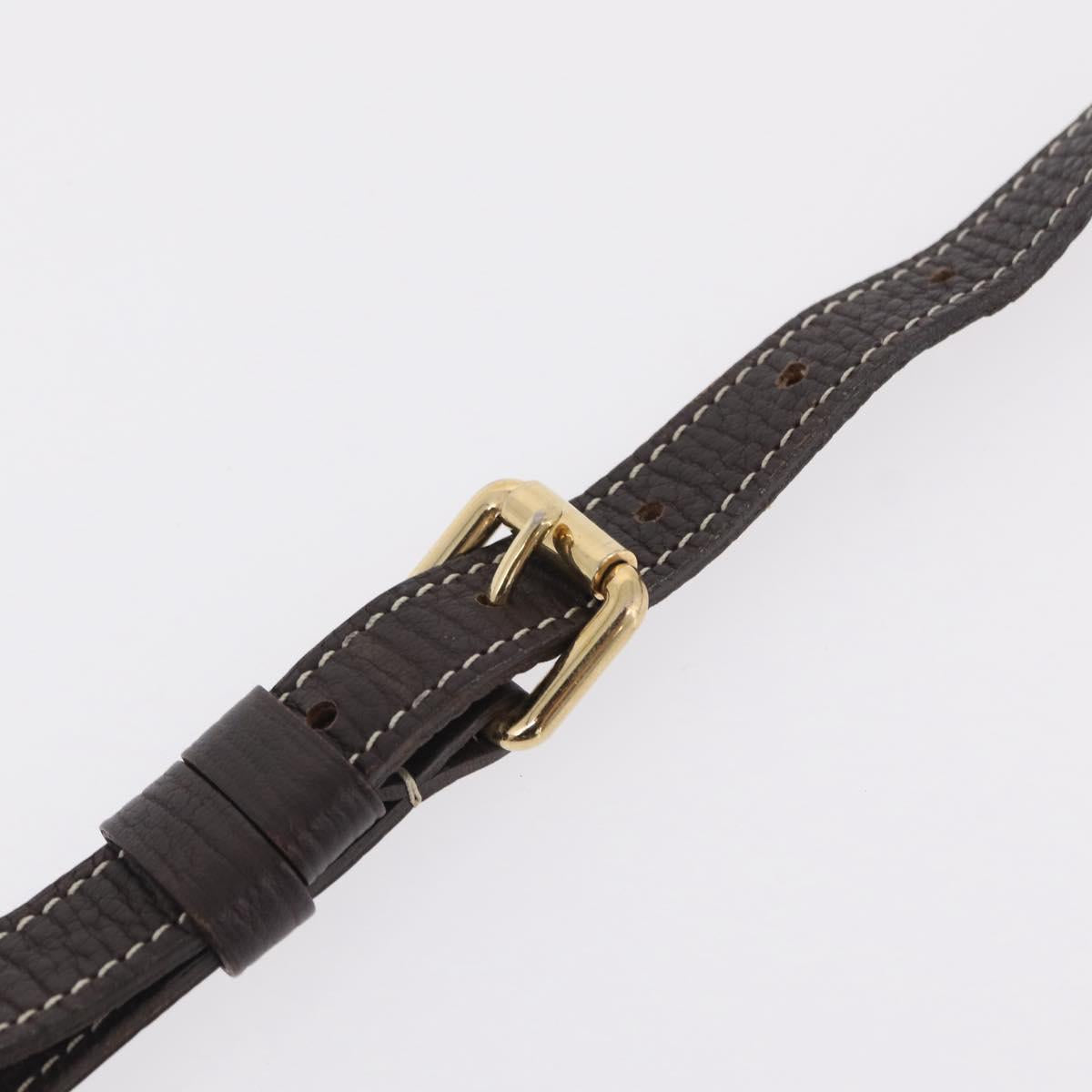 LOUIS VUITTON Monogram Mini Lin Buzasu Anjoul Bag Ebene M95617 LV Auth ep16544