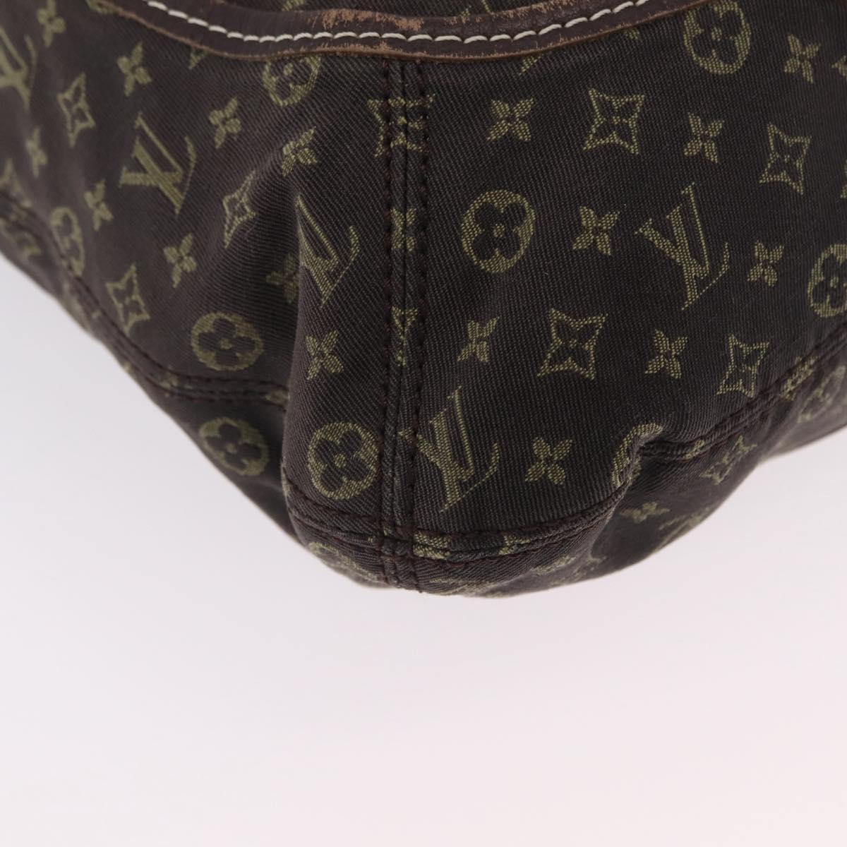 LOUIS VUITTON Monogram Mini Lin Buzasu Anjoul Bag Ebene M95617 LV Auth ep16544