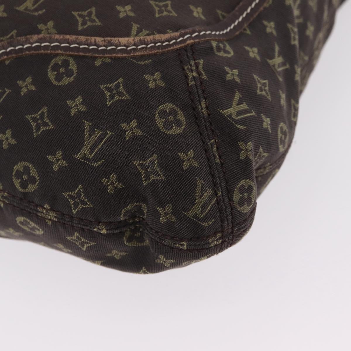 LOUIS VUITTON Monogram Mini Lin Buzasu Anjoul Bag Ebene M95617 LV Auth ep16544