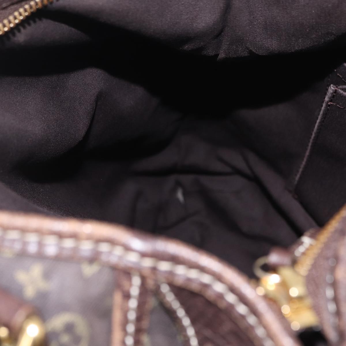 LOUIS VUITTON Monogram Mini Lin Buzasu Anjoul Bag Ebene M95617 LV Auth ep16544