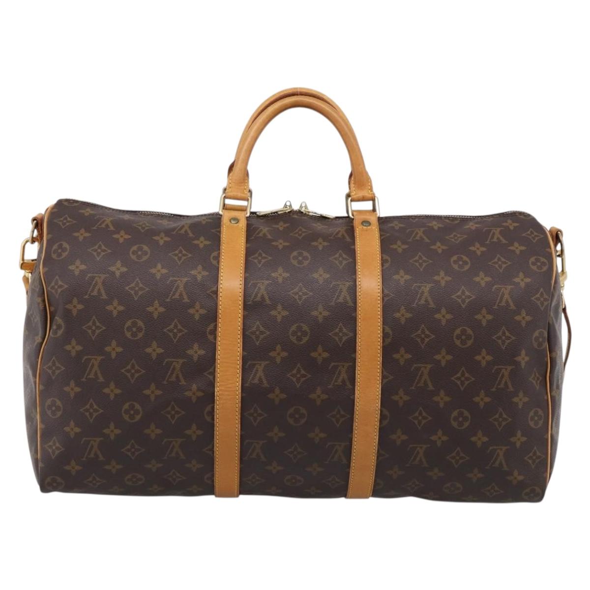 LOUIS VUITTON Monogram Keepall Bandouliere 50 Boston Bag M41416 LV Auth ep16549A