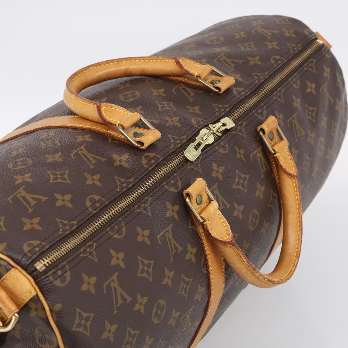 LOUIS VUITTON Monogram Keepall Bandouliere 50 Boston Bag M41416 LV Auth ep16549A