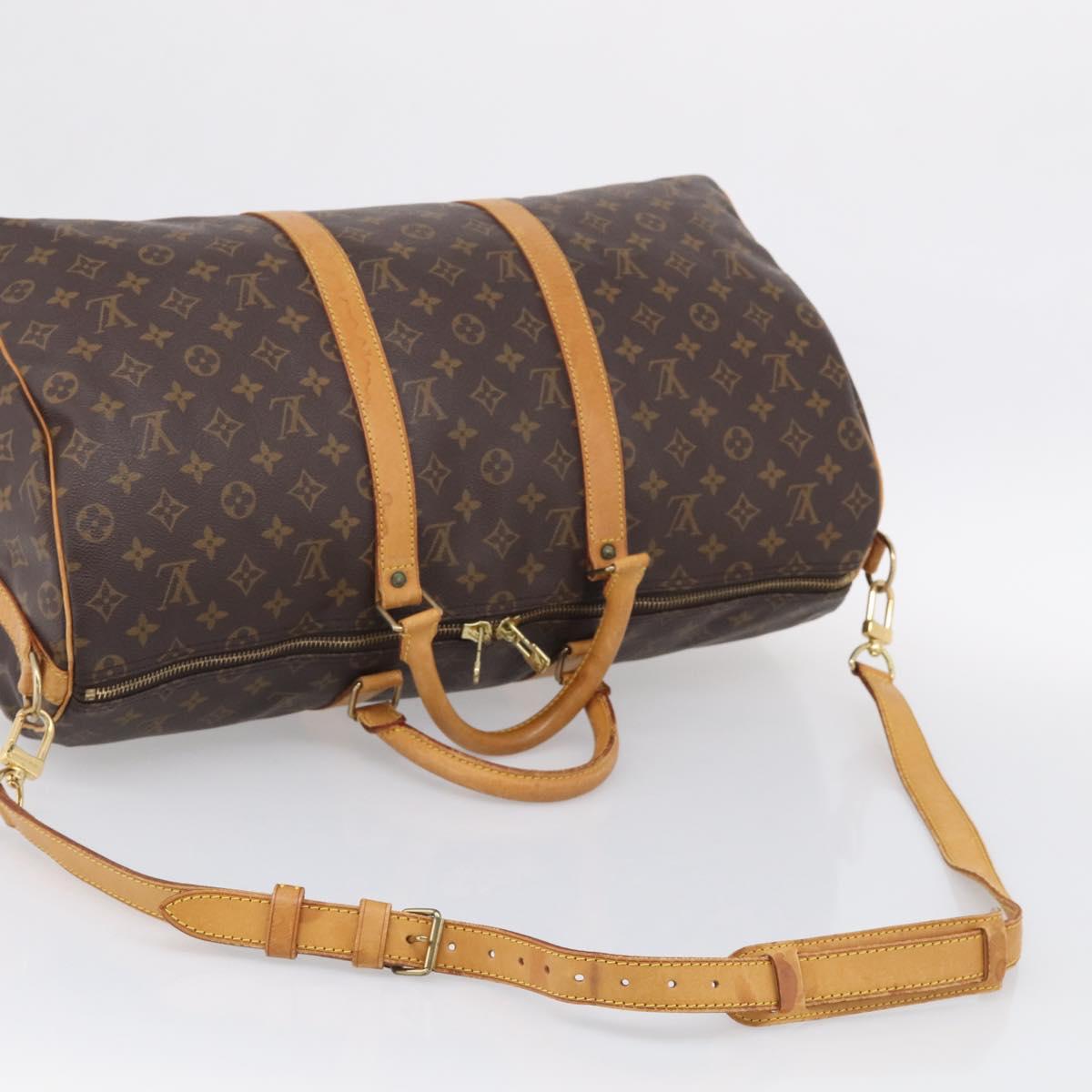LOUIS VUITTON Monogram Keepall Bandouliere 50 Boston Bag M41416 LV Auth ep16549A