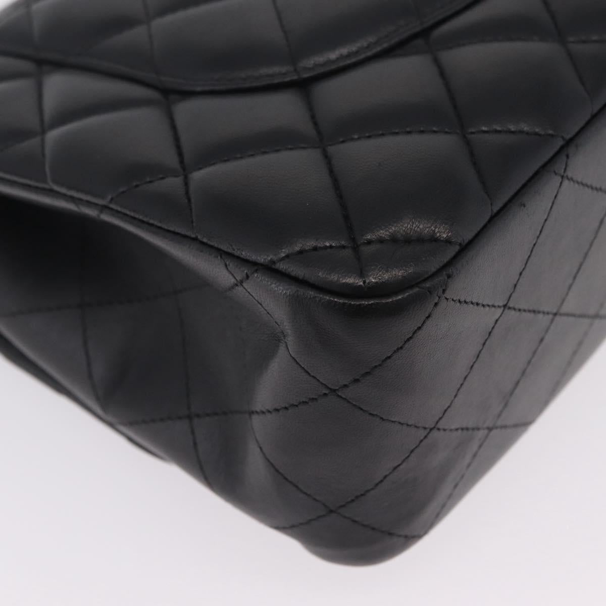 CHANEL Matelasse 30 Double Flap Chain Shoulder Bag Lamb Skin Auth ep16551SAM