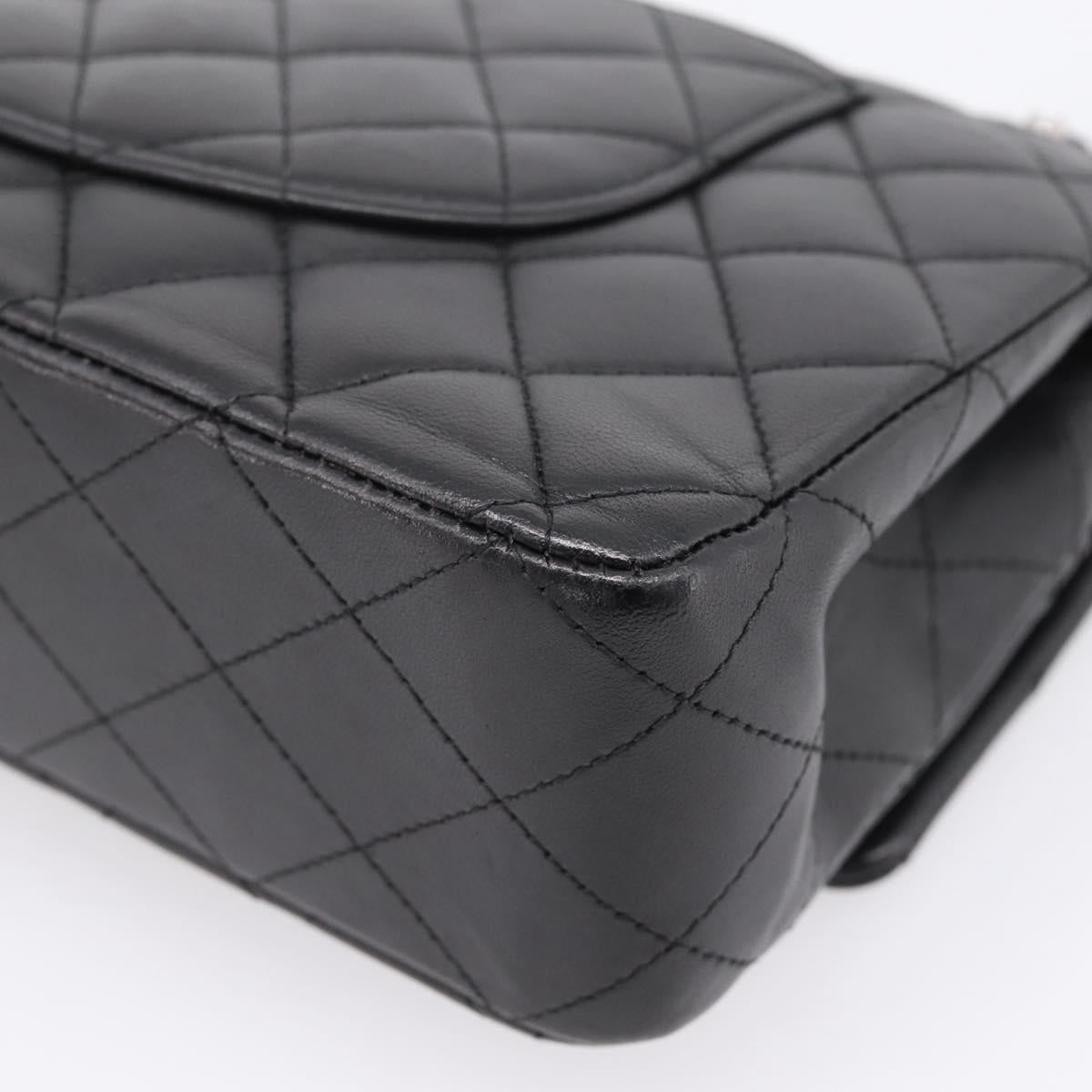 CHANEL Double Flap Chain Matelasse 25 Shoulder Bag Lamb Skin CC Auth ep16552SAM