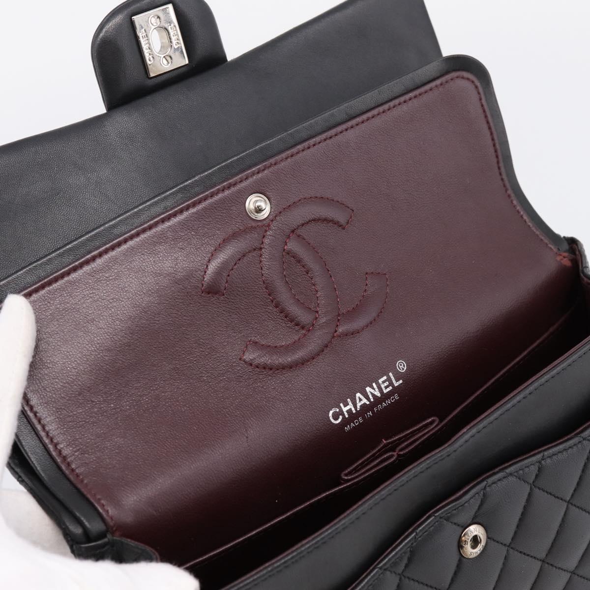 CHANEL Double Flap Chain Matelasse 25 Shoulder Bag Lamb Skin CC Auth ep16552SAM
