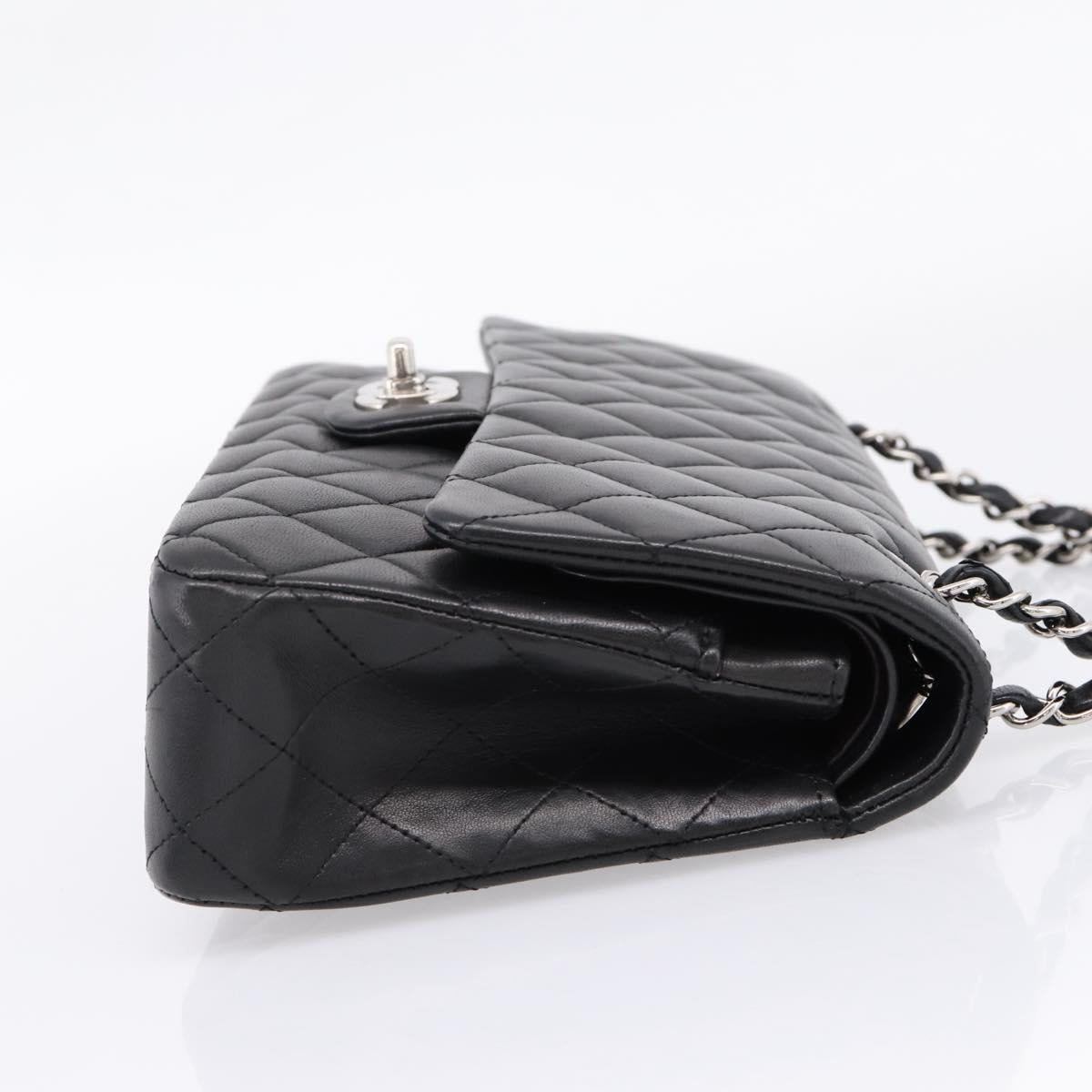 CHANEL Double Flap Chain Matelasse 25 Shoulder Bag Lamb Skin CC Auth ep16552SAM