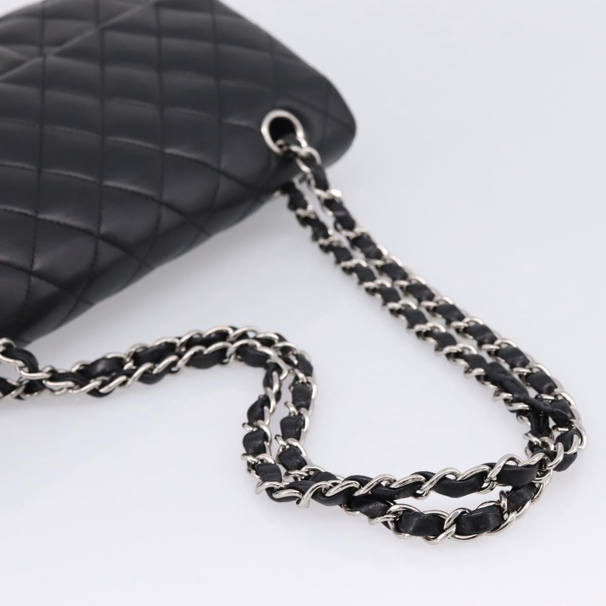 CHANEL Double Flap Chain Matelasse 25 Shoulder Bag Lamb Skin CC Auth ep16552SAM
