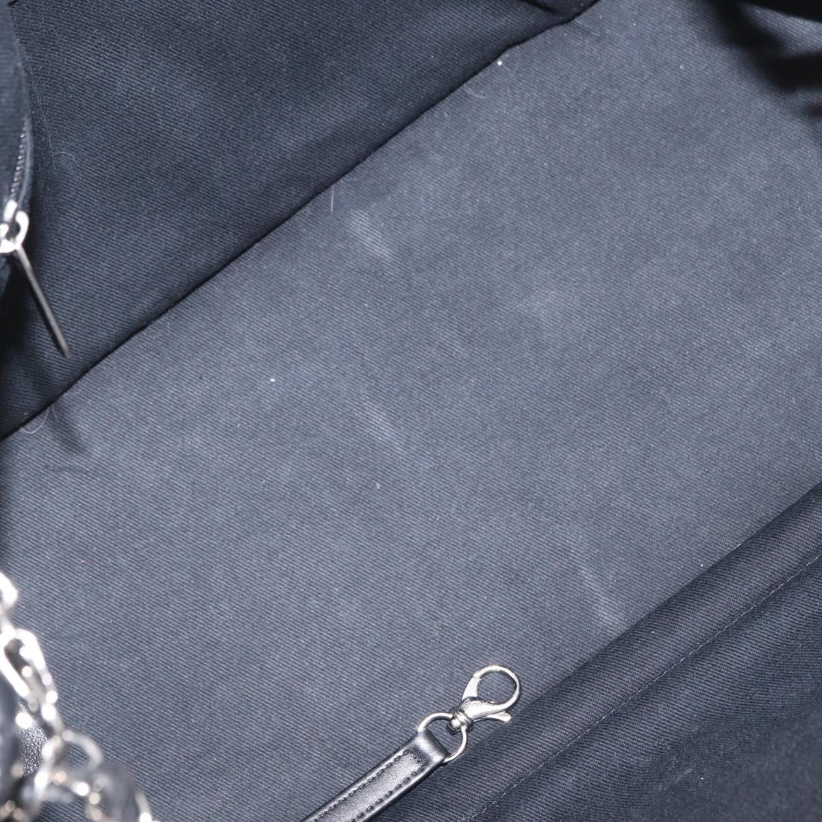 CHANEL GST Matelasse Chain Tote Bag Caviar Skin Black Silver CC Auth ep16554SAM