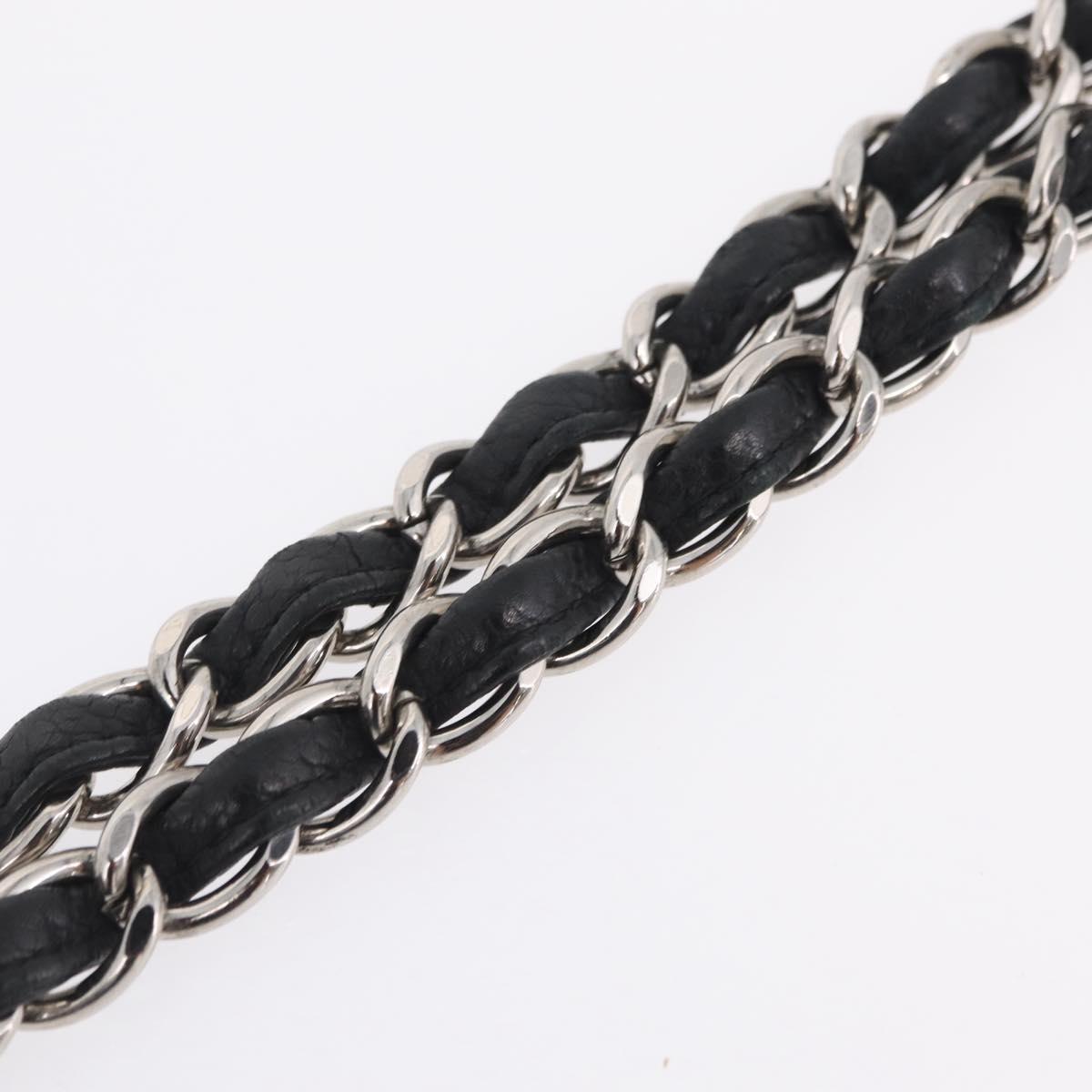 CHANEL Matelasse Chain Tote Bag Caviar Skin Black Silver CC Auth ep16557SAM