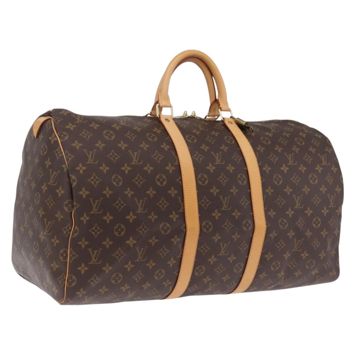 LOUIS VUITTON Monogram Keepall 55 Boston Bag M41424 LV Auth ep16563V