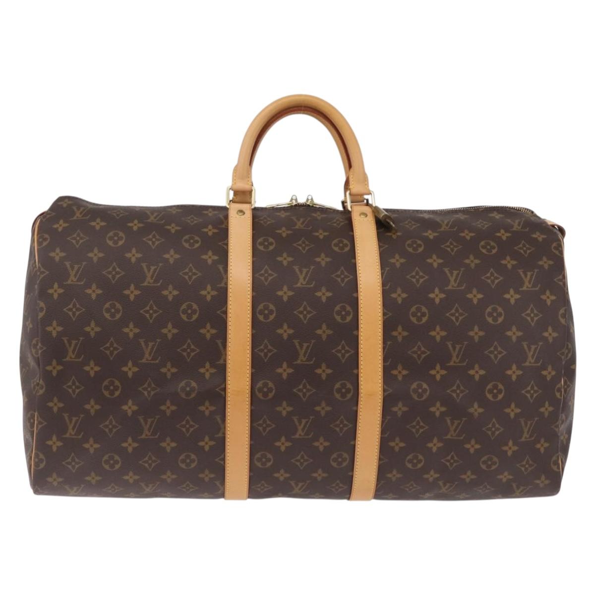 LOUIS VUITTON Monogram Keepall 55 Boston Bag M41424 LV Auth ep16563V