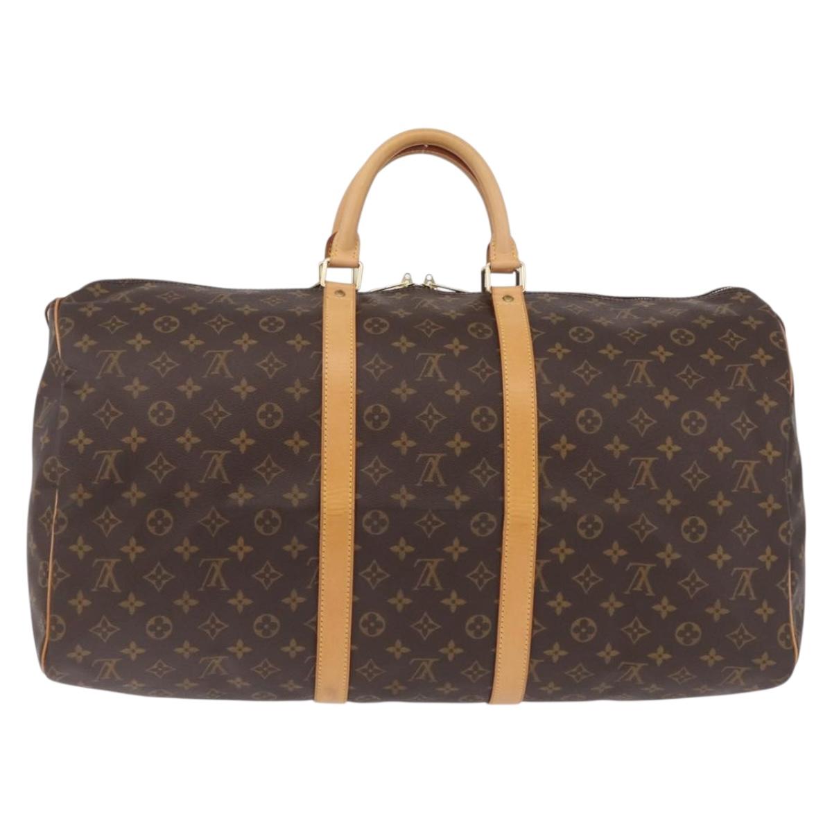 LOUIS VUITTON Monogram Keepall 55 Boston Bag M41424 LV Auth ep16563V