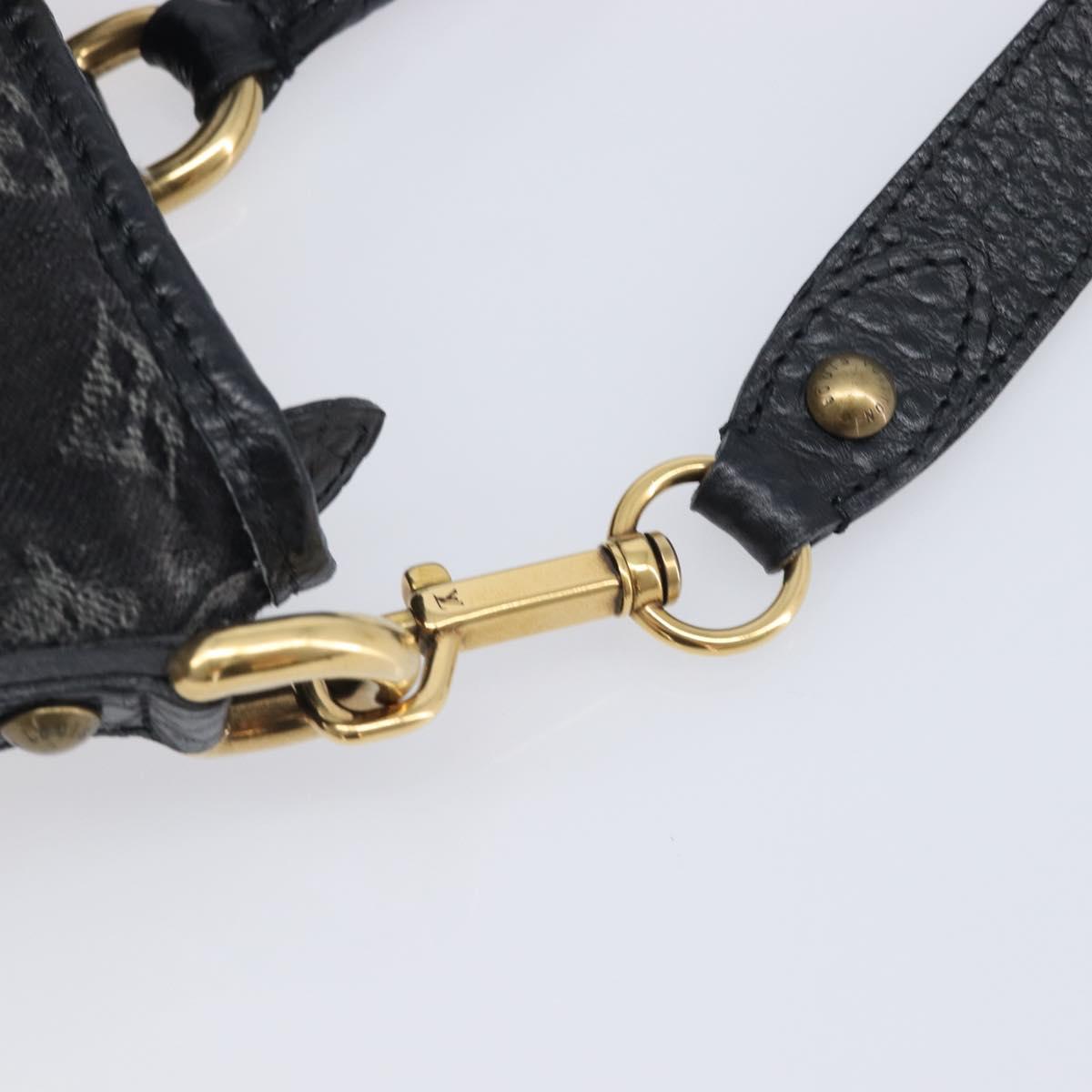 LOUIS VUITTON Monogram Denim Neo Cabby MM Hand Bag Black M95351 LV Auth ep16576A
