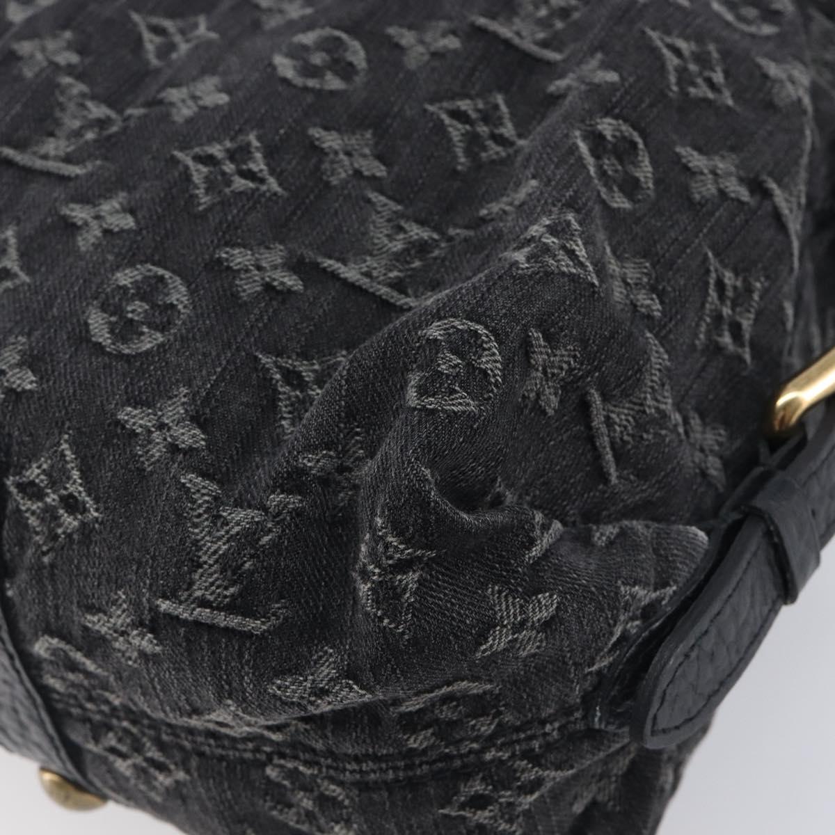LOUIS VUITTON Monogram Denim Neo Cabby MM Hand Bag Black M95351 LV Auth ep16576A