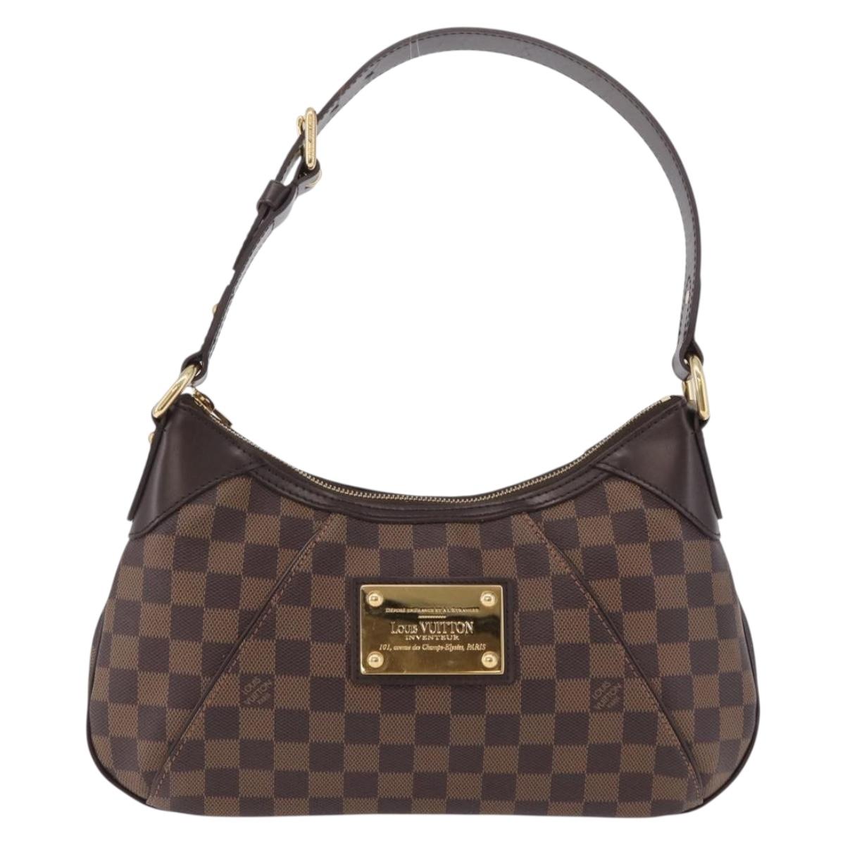 LOUIS VUITTON Damier Ebene Thames PM Shoulder Bag N48180 LV Auth ep16584V