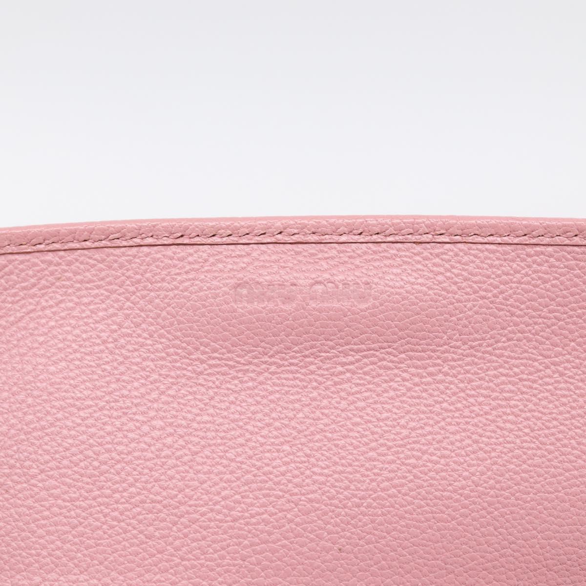 Miu Miu Chain Shoulder Wallet Leather Pink Gold Tone Auth ep16592V