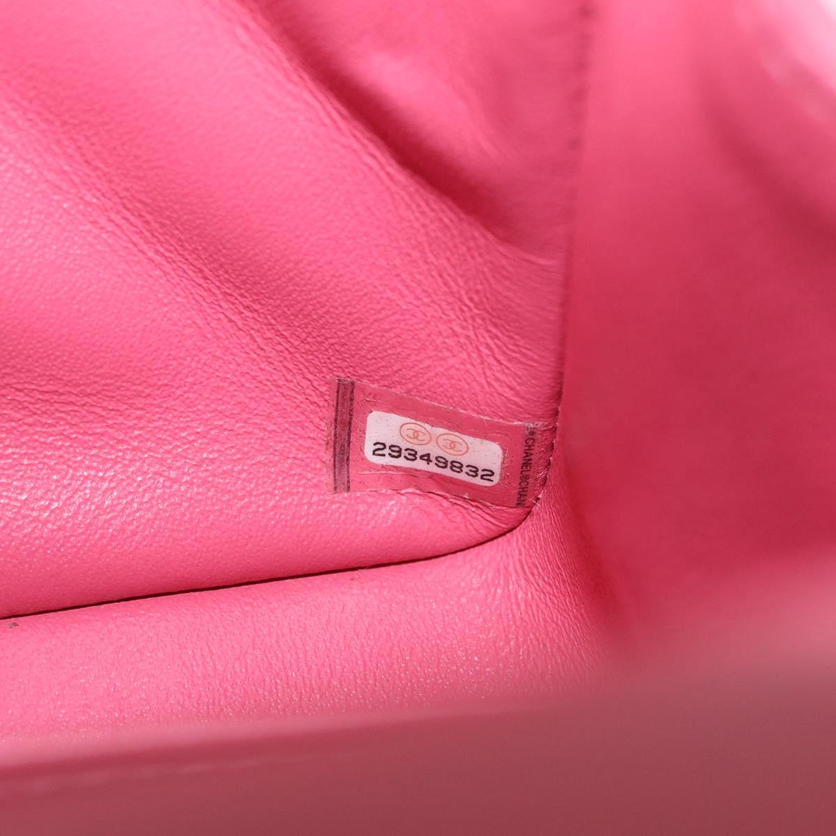 CHANEL Mini Matelasse 17 Chain Shoulder Bag Lamb Skin Pink Auth ep16597SAM