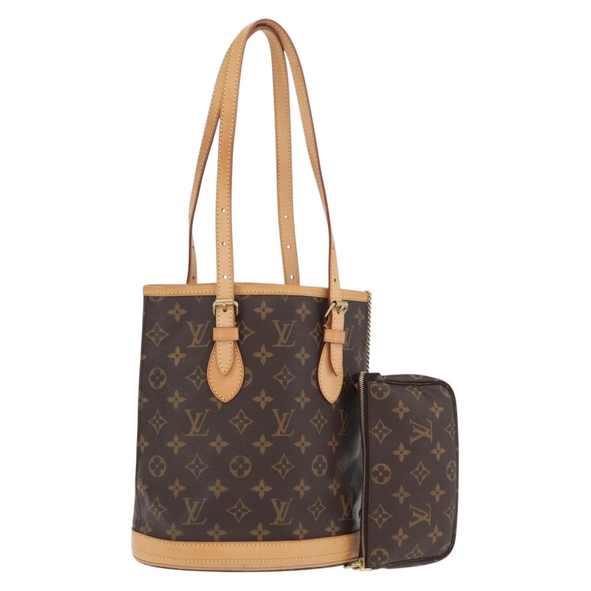 LOUIS VUITTON Monogram Bucket PM Shoulder Bag M42238 LV Auth ep16607V