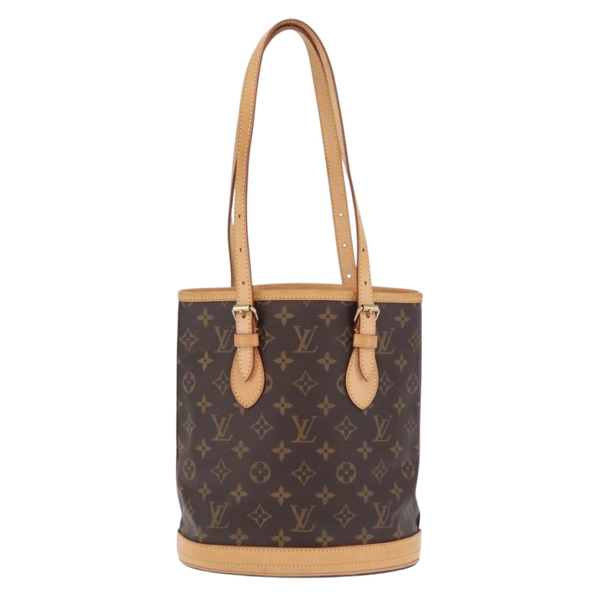 LOUIS VUITTON Monogram Bucket PM Shoulder Bag M42238 LV Auth ep16607V