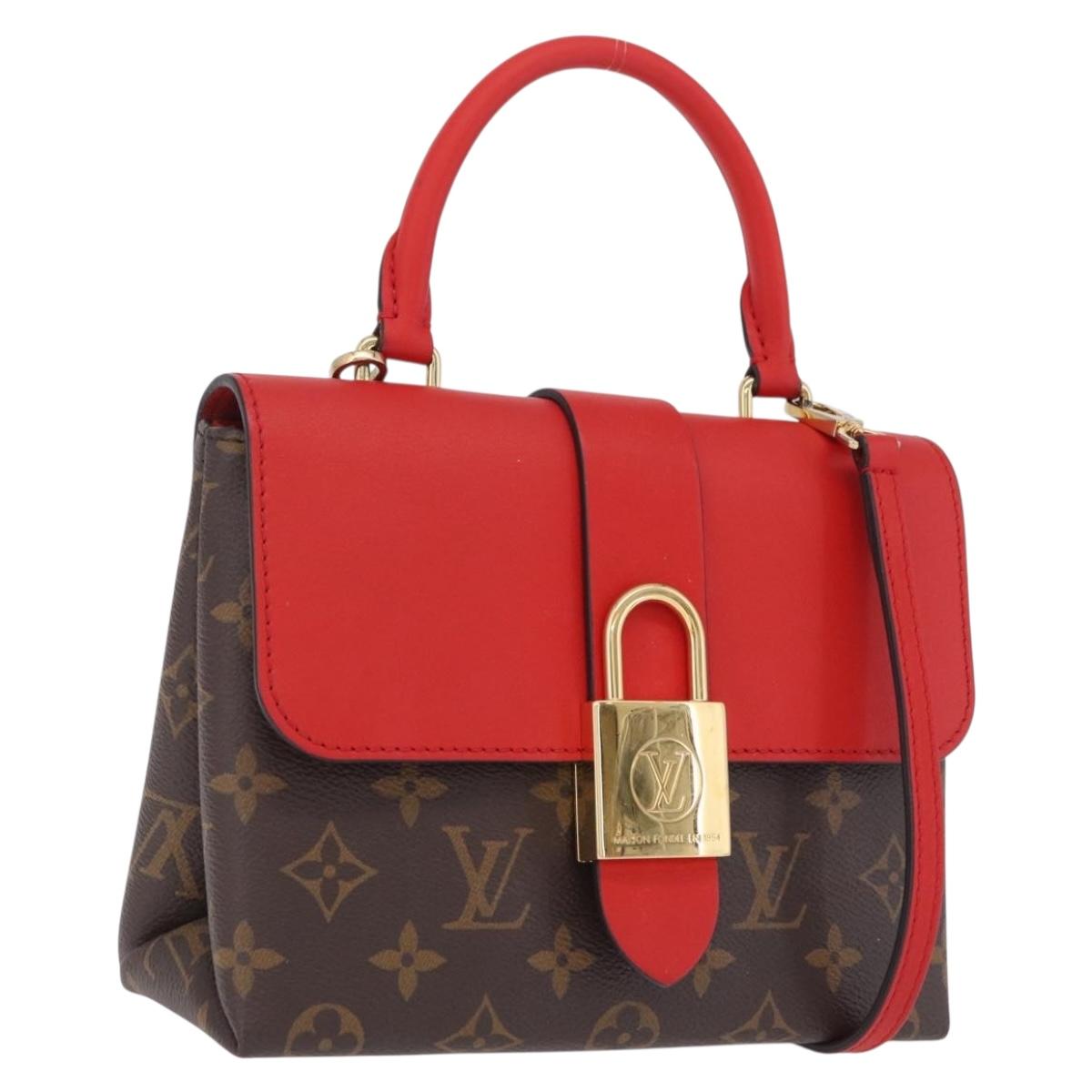 LOUIS VUITTON Monogram Rocky BB Hand Bag Red M44322 LV Auth ep16611M