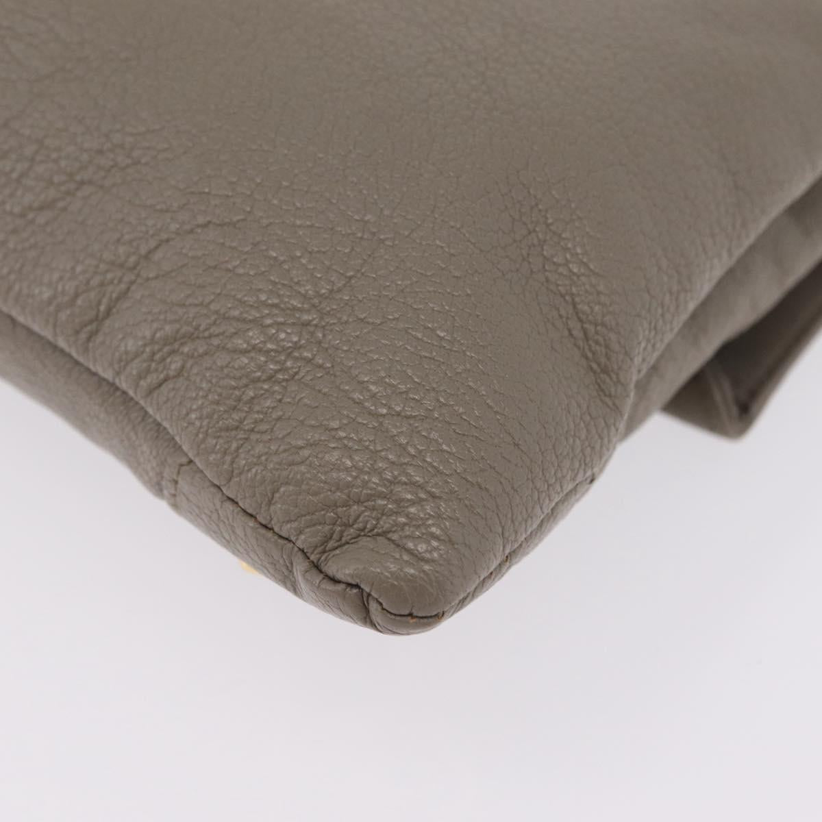 Balenciaga Classic Envelope Shoulder Bag Leather Beige Gold 390167 Auth ep16634M