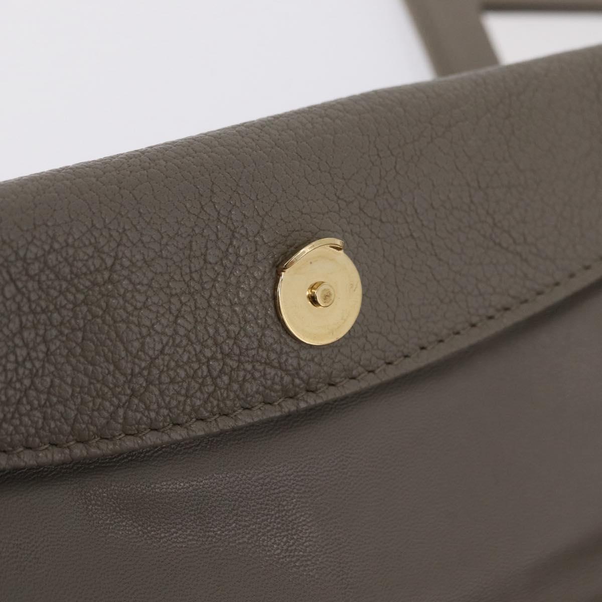 Balenciaga Classic Envelope Shoulder Bag Leather Beige Gold 390167 Auth ep16634M
